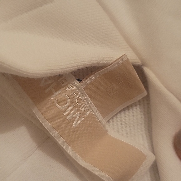 Michael Kors Rainbow logo cotton terry hoodie cutout dress Coastal Summer - Picture 3 of 10